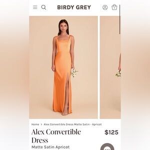 Birdy Grey Alex Convertible Dress in Apricot Orange